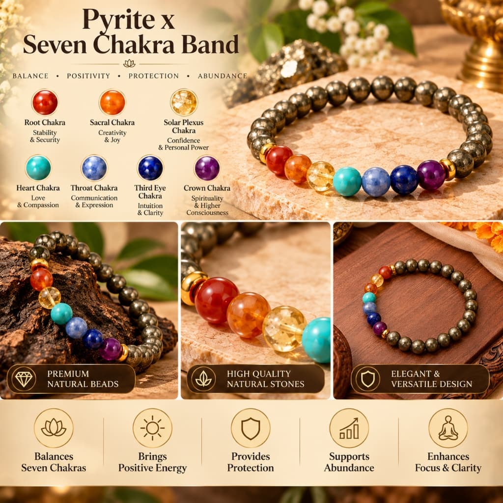 Pyrite x Seven Chakra Band