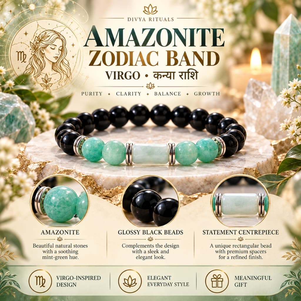 Amazonite Zodiac Band – Virgo (कन्या राशि)