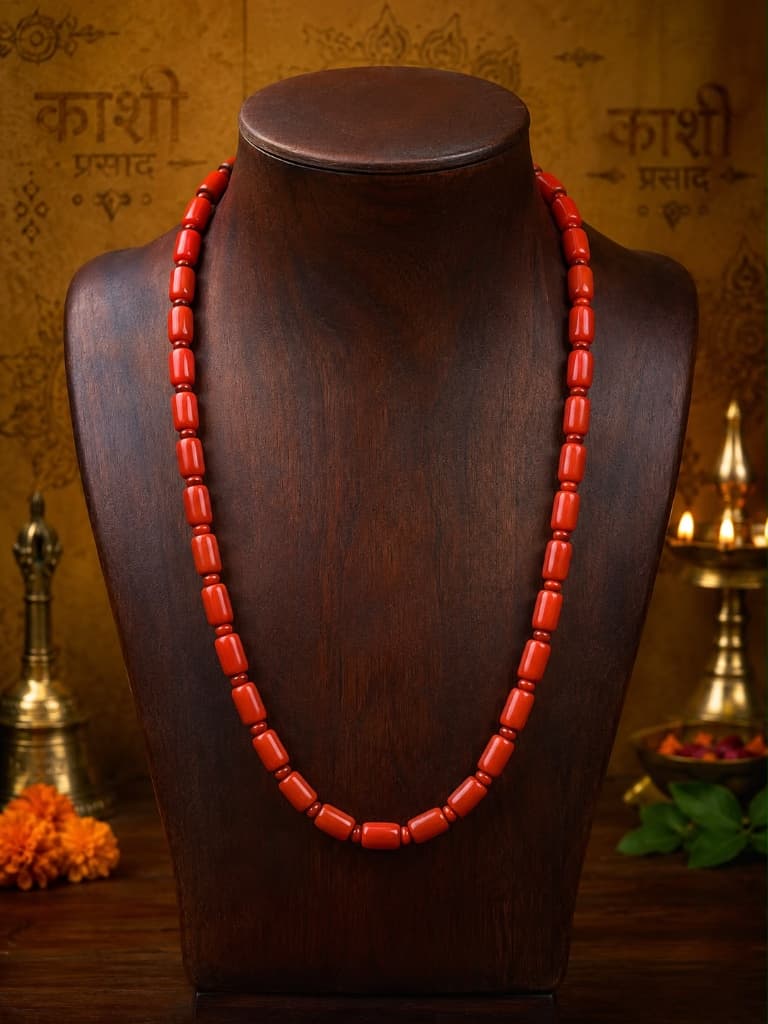 Red Coral Mala (Moonga Mala) – 108 Beads